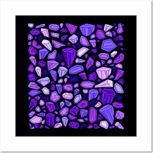 Crystals pattern Posters and Art